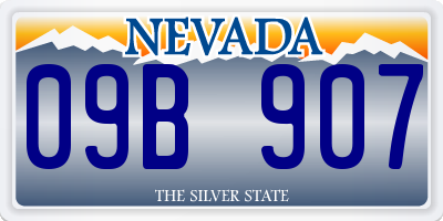 NV license plate 09B907