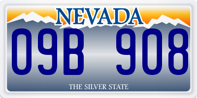 NV license plate 09B908