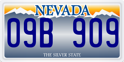 NV license plate 09B909