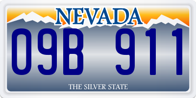 NV license plate 09B911