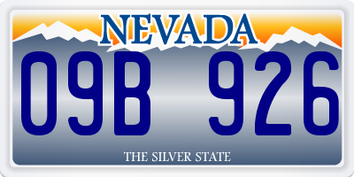 NV license plate 09B926