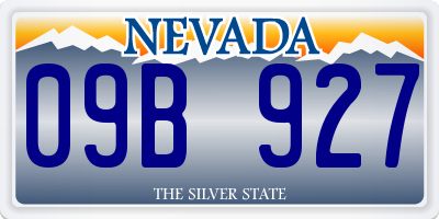 NV license plate 09B927