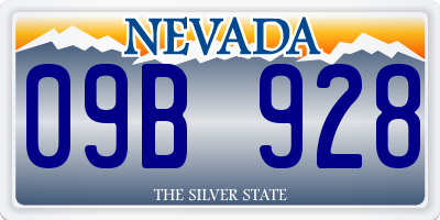 NV license plate 09B928