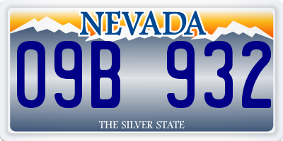 NV license plate 09B932