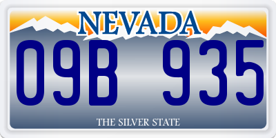 NV license plate 09B935