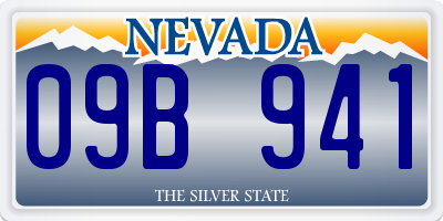 NV license plate 09B941