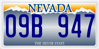 NV license plate 09B947