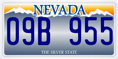 NV license plate 09B955