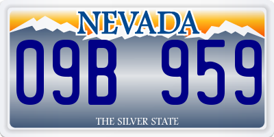 NV license plate 09B959