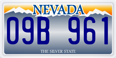 NV license plate 09B961