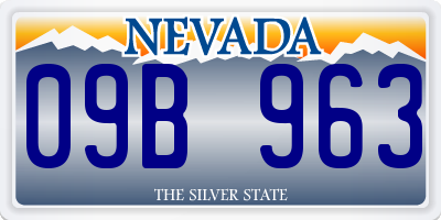 NV license plate 09B963