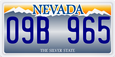 NV license plate 09B965