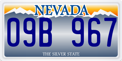 NV license plate 09B967