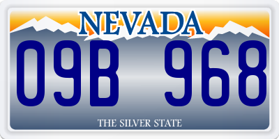 NV license plate 09B968