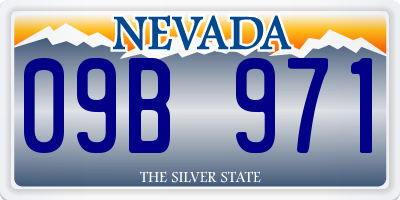 NV license plate 09B971