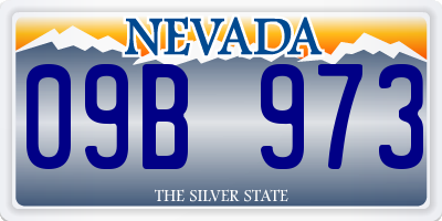 NV license plate 09B973