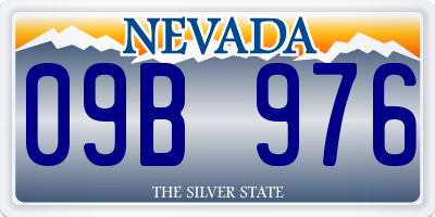 NV license plate 09B976