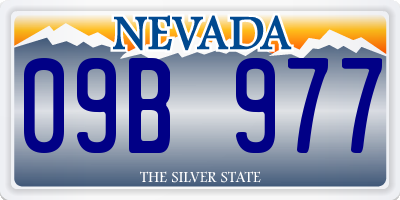 NV license plate 09B977