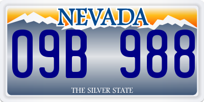 NV license plate 09B988