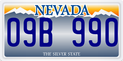 NV license plate 09B990