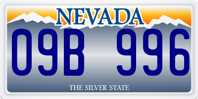 NV license plate 09B996