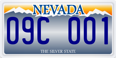 NV license plate 09C001