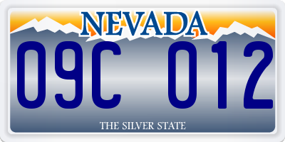 NV license plate 09C012