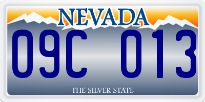 NV license plate 09C013