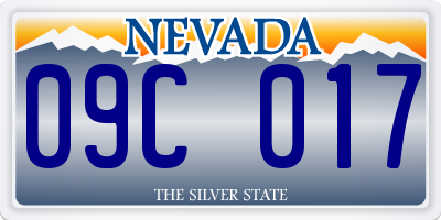 NV license plate 09C017