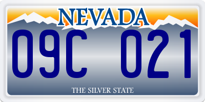 NV license plate 09C021