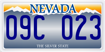 NV license plate 09C023