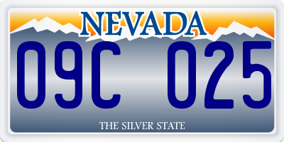 NV license plate 09C025