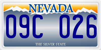 NV license plate 09C026