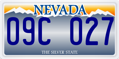 NV license plate 09C027