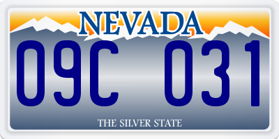 NV license plate 09C031