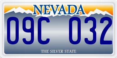 NV license plate 09C032