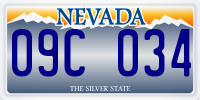 NV license plate 09C034