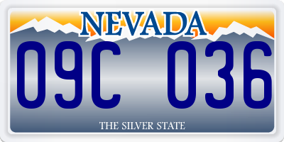 NV license plate 09C036