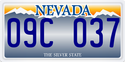 NV license plate 09C037