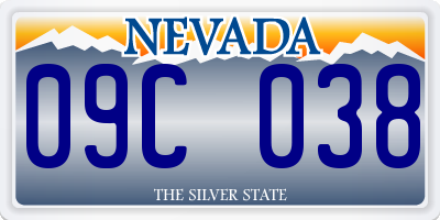 NV license plate 09C038