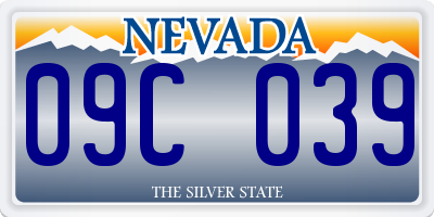 NV license plate 09C039