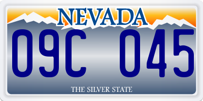 NV license plate 09C045