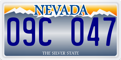 NV license plate 09C047