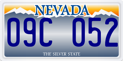 NV license plate 09C052