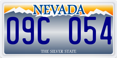 NV license plate 09C054