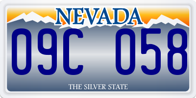 NV license plate 09C058