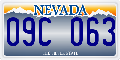 NV license plate 09C063