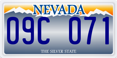 NV license plate 09C071