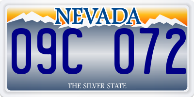 NV license plate 09C072