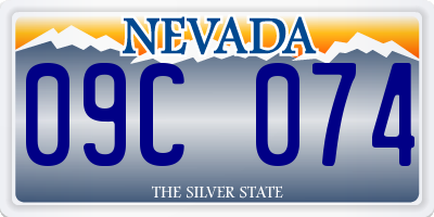 NV license plate 09C074